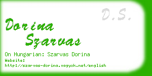 dorina szarvas business card